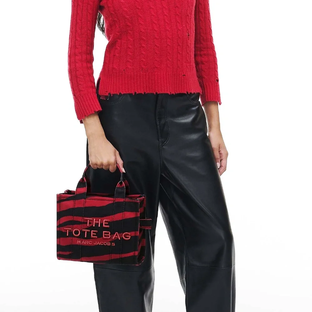 Marc Jacobs The Small Canvas Tote - Siren/Black Zebra Print - Picture 6 of 6